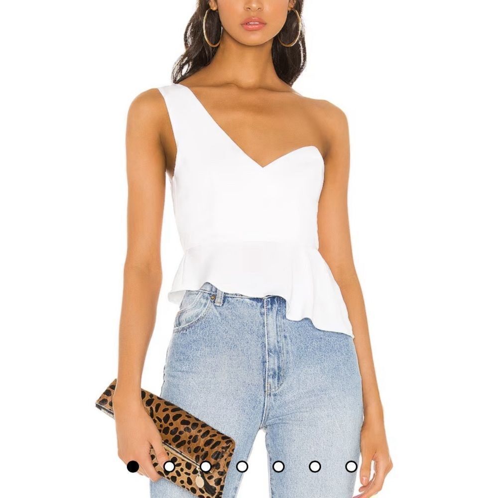 Revolve Superdown Karlie one shoulder top in white